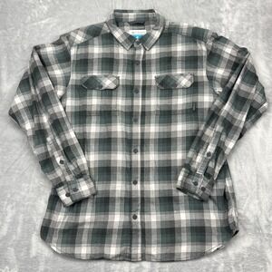 Columbia Shirt Mens XL Multicolor Plaid Flannel Collared Omni-wick Button Up